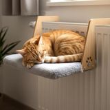 Frefly Store Geniş Tasarımlı Peluş Kalorifer Yatağı - Kedi ve Köpekler Için (Gri)