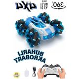 Frefly Store Giffy / 4x4 Buhar Atan Şarjlı Full Fonksiyon Uzaktan Kumandalı Akrobat Araba Duman Atar Dahili Typc-E Şarj (Mavi) - Ahşap
