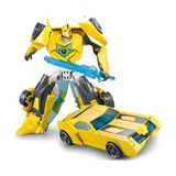 Frefly Store Giffy/oyuncak Metal Gövdeli 20 cm Araba ve Tıra Dönüşen Robot Optimus ve Bumblebee Model Dönüşen Robotlar Autobots (Sarı)