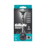 Frefly Store Gillette Mach3 Charcoal Tıraş Makinesi + 5 Adet Yedek Tıraş Bıçağı + Premium Stand Hediyeli Peket - 000-Siyah
