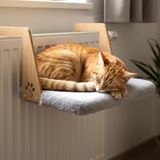 Frefly Store Gobypet Peluş Kalorifer Petek Radyatör Yatağı – Geniş Tasarım, Kedi ve Köpek Uyumlu (Gri) - 100 x 100 x 10 cm