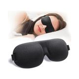 Frefly Store Göz Maskesi, 3D Konturlu Kupa Uyku Göz Bağı, Işık Engelleme Göz Kapağı Yumuşak Gece Maskesi Unisex Uyku Seyahat Şekerleme Yoga Için Göz Maskeleri Için Ayarlanabilir Kayış ile (Siyah)