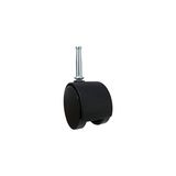 Frefly Store Hardware 9406 Ofis Sandalyesi Tekerleği, Frenli Çift Tekerlek, 5 Cm, 8 mm Şaft Çapı, 34 kg Taşıma Kapasitesi, 2'li Paket, Siyah