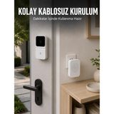 Frefly Store Hd Kameralı Beyaz Görüntülü Kapı Zili Çift Yönlü Sesli Wi-Fi Akıllı Kapı Zili