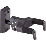 Frefly Store Hercules GSP38WBK Plus Gitar Duvar Askısı, Siyah Ahşap Tabanlı ve Yükseltilmiş Ags - 10 x 10 cm - 0002R72