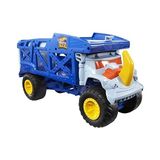 Frefly Store Hot Wheels Monster Trucks Rhino Taşıyıcı Kamyon, 12 Adet 1:64 Ölçekli Monster Trucks Veya 32 Adet Hot Wheels Araç Taşır, Fırlatma Için Rampası Bulunur, 3 Yaş ve Üzeri HFB13