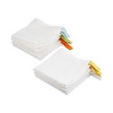 Frefly Store Ikea Krama Yıkama Bezi, Beyaz 10 Adet Pamuk Ağartılmamış 30 x 30 cm - 001-Beyaz - 1 Adet Banyo Havlusu, 1 Adet El Havlusu, 1 Adet Yüz Havlusu