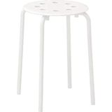Frefly Store Ikea Marius Tabure, Beyaz (Koltuk Çapı: 0,320 M (12 5/8") Genişlik: 0,400 M (15 3/4") Koltuk Yüksekliği: 0,450 M (17 3/4")) - Metal - 00-Siyah - Beyaz
