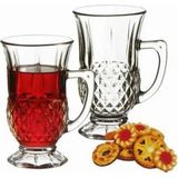 Frefly Store Istanbul Ayaklı Çay Bardak - Çay Bardağı 12'li - 00-Siyah - Beyaz