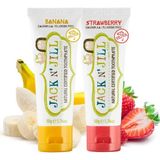 Frefly Store Jack N' Jıll Jack N Jill Doğal Sertifikalı Diş Macunu - Çilek & Muz 2'li Paket (2X50G) - 00-Siyah - Beyaz