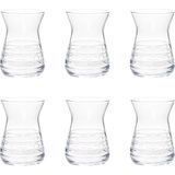 Frefly Store Jumbo Classy 6'lı Çay Bardağı - 00-Siyah - Beyaz