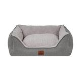 Frefly Store Jungolica Zeus Kedi ve Köpek Yatağı 40 x 55 x 18 Gri - Çift Taraflı Minderli, Yıkanabilir, Kaydırmaz Taban, Yumuşak Sherpa, Dayanıklı Dokuma Kedi ve Köpek Yatak