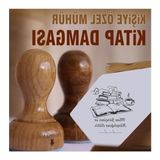 Frefly Store K 17 Kitap Gözlük ve Kahve Temalı Kişiye Özel Ahşap Kitap Damgası Ex Libris Kitap Mührü - 0
