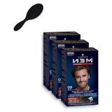 Frefly Store Kahve Renkli Erkek Saç Boyası, 3'lü Set ile Kolay Uygulama