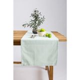 Frefly Store Kaliteli Keten Pamuk Karışımı Runner, 40 x 150 cm (Adaçayı) - 0-Siyah - 100 cm