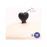 Frefly Store Kalp Desenli Emaye Yoğurt ve Bakliyat Bakracı (20 cm - 3 Litre)