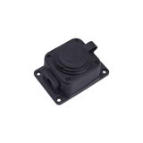Frefly Store Kapaklı Kauçuk Priz, 250V, 16A, 2p+Pe, Topraklı Dişi Fiş, Ce Sertifikalı, Yüksek Kalite, Darbeye Dayanıklı, Endüstriyel Elektrik Prizi, Şantiye, Atölye ve Dış Mekan Kullanımına Uygun (Tekli) - Ahşap - Bej - Siyah