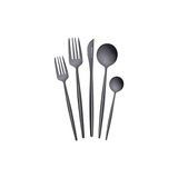 Frefly Store Karaca Orion Black 30 Parça 6 Kişilik Çatal Kaşık Bıçak Seti