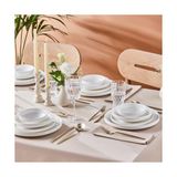 Frefly Store Karaca Stream Bone Saturn 24 Parça 6 Kişilik Yemek Takımı Beyaz