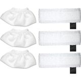 Frefly Store Karcher Sc2 Sc3 Sc4 Sc5 Easyfix Buharlı Temizlik Makinesi Uyumlu Yedek Mop Seti (3 Adet El Aparatı + 3 Adet Zemin Aparatı Yedek Mop Bezi) - 0