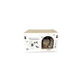 Frefly Store Katlanabilir Doğal Karton Kedi Evi Yuvası Karton Kedi Tırmalama Yuva Tahtası Kartonu Ev Kedi Evi Beyaz - 02-Gri