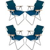 Frefly Store Katlanır Bahçe Sandalyesi, Mavi Renk ile Balkon ve Teras Için