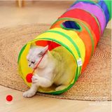 Frefly Store Katlanır Düz Kedi Tüneli, Gökkuşağı Renklerinde, Eğlenceli