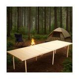 Frefly Store Katlanır Kamp, Piknik ve Bahçe Masası 75X228 cm - Ham Naturel Renk - 75 x 228 cm