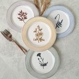 Frefly Store Keramika Floral Essence Assos Pasta Tabağı 22 cm 4 Adet / 22890-93-94-22949
