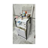 Frefly Store Kirli Çamaşır Sepeti Organizeri Yıkanabilir Kumaş – Raflı, Mobilya, (100×50×40 cm / 90 L) (Beyaz)