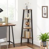 Frefly Store Kolay Montajlı 4 Raflı Merdiven Rafı, Endüstriyel Tasarım ile Dekoratif Kullanım Alanı