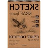 Frefly Store Kraft Kapak Eskiz Defteri, Spiralli 50 Yaprak ve 90 gr Kalite ile Tasarlandı - 1