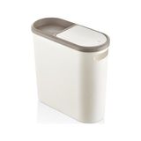 Frefly Store Kups Çöp Kovası, 10 Lt Kapasiteli, Plastik, Tuvalet Kağıdı Tutuculu, Dar Alana Uyumlu, (Kahve)