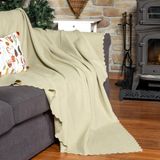 Frefly Store Latuda Home Mikrofiber Şönil Fitilli Minimalist Koltuk Örtüsü - 175X215 Cm, Çift Taraflı, Kaymaz, Terletmez,krem - 001-Renkli - 10 x 10 cm