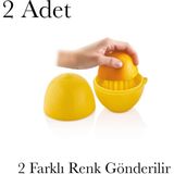 Frefly Store Limon Sıkacağı Bpa Içermez 2 Adet 2 Renk Limon Saklama Kabı ve Limon Sıkacağı