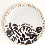 Frefly Store Luohu Porselen Pasta Tabağı 21 cm - 0,21 lt - Afrika Cevizi Rengi