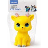 Frefly Store Madpet Sesli Kedi ve Köpek Oyuncağı – Squeaky Sesli Çiğneme Oyuncağı – Dayanıklı Kauçuk Evcil Hayvan Oyuncağı – Kediler ve Küçük Orta Boy Köpekler Için Isırma, Oyun ve Diş Temizleme Oyuncağı – Sarı