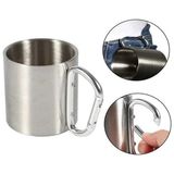 Frefly Store Mandallı Alüminyum Kahve Kamp Bardağı, 180 ml Kapasiteli - 00-Siyah - Beyaz