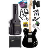 Frefly Store Maxword TLX-60BK-25AMP Telecaster Maple Klavye Hh 25W Amfili Elektro Gitar Seti - 3 Renk Sunburst
