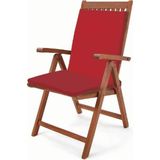 Frefly Store Mer-Tim Bahçe Balkon Salon Kırmızı Sandalye Minderi (Arkalıklı)