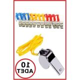 Frefly Store Metal Düdük Renkli Ipli Deprem Düdüğü 10 Adet Beyaz - 12 V / Altın