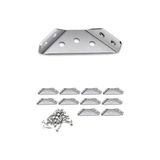 Frefly Store Metal Köşe Bağlantı Aparatı, 10 Adet Mobilya Dolap Montaj Köşebent, Duvara Sabitleme Gönye, 65.5X30X27MM