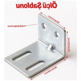 Frefly Store Metal L Demiri 30X25X38 mm (50 Adet) Raf Mobilya Köşe Destek Aparatı Dayanıklı Duvar Sabitleme Seti - 00-Siyah - Beyaz