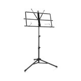 Frefly Store Metal Nota Sehpası, Taşınabilir, Yüksekliği Ayarlanabilir, Üç Ayaklı Tripod ve Nota Dosyası, Kullanımı, Uzun Ömürlü, Siyah