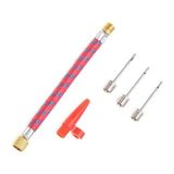 Frefly Store Metal Plastik Pompa Ucu Iğne Seti 5'li Hortum Bağlantılı Bisiklet Top Yat Şambrel Teker Şişirme Jakı