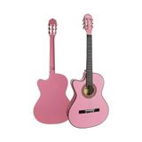 Frefly Store Midex CG-396PK Solak Klasik Gitar Pembe Renk Full Set Sap Ayarlı 4/4 Yetişkin Boy