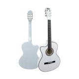 Frefly Store Midex CG-396WH Sap Ayarlı 4/4 Yetişkin Boy Solak Klasik Gitar Seti, Beyaz