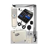 Frefly Store Midex Cx1 Mixer Set Condenser Mikrofon Ses Kartlı Mikser + Stand + Filtre - Ahşap