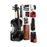Frefly Store Midex HGA24BK-TYS Siyah 1/2 Yarım Keman Seti 8-10 Yaş Çocuk Kemanı (Yastık Reçine Çanta Tel Susturucu Yay)