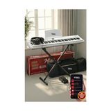Frefly Store Midex PLX-80WHST Taşınabilir Katlanır Dijital Piyano Tuş Hassasiyetli 88 Tuş Bt (Stand Sustain Kulaklık Çanta Metod)
